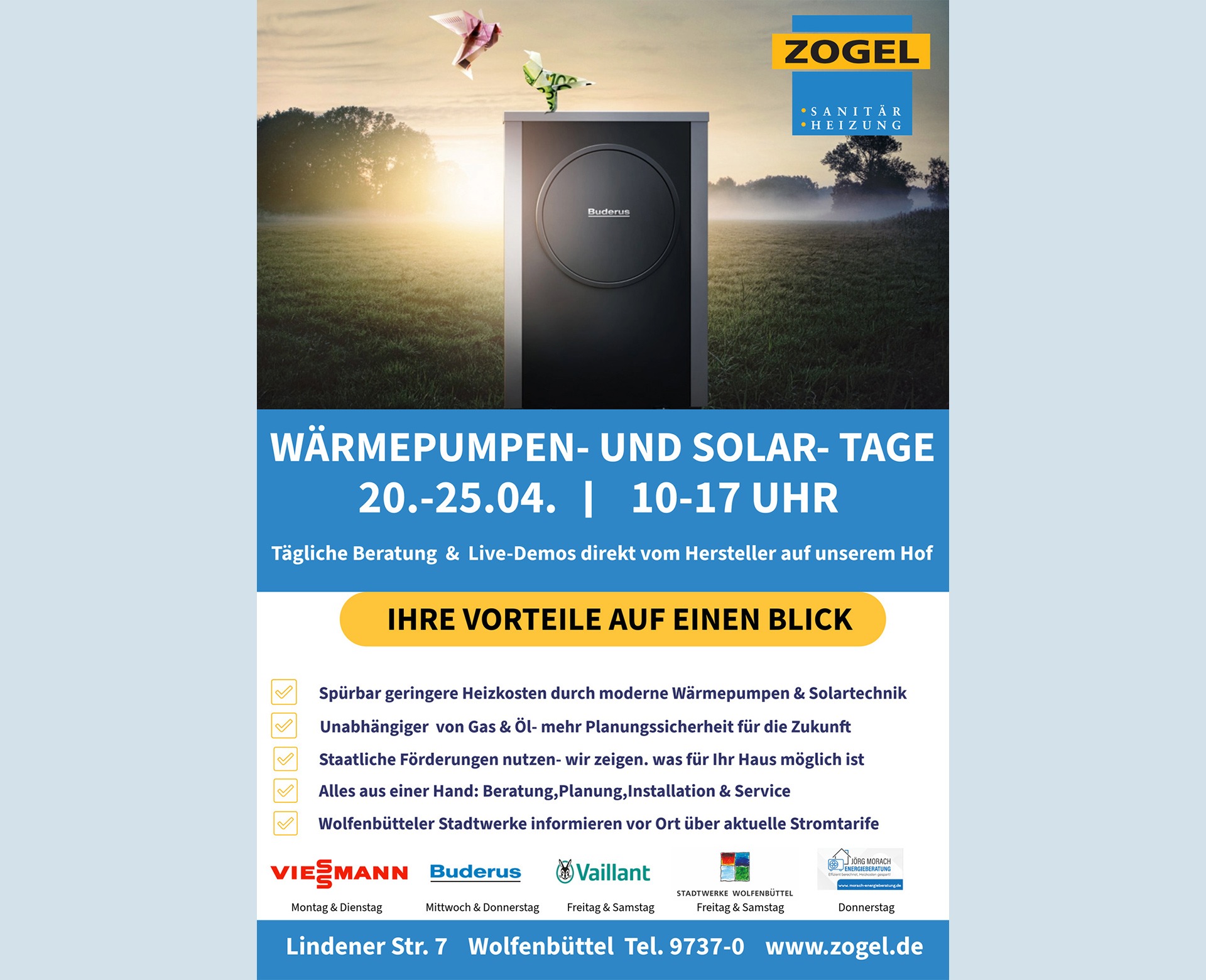 Wärmepumpen- und Solartage vom 20.04. - 25.04.2026
